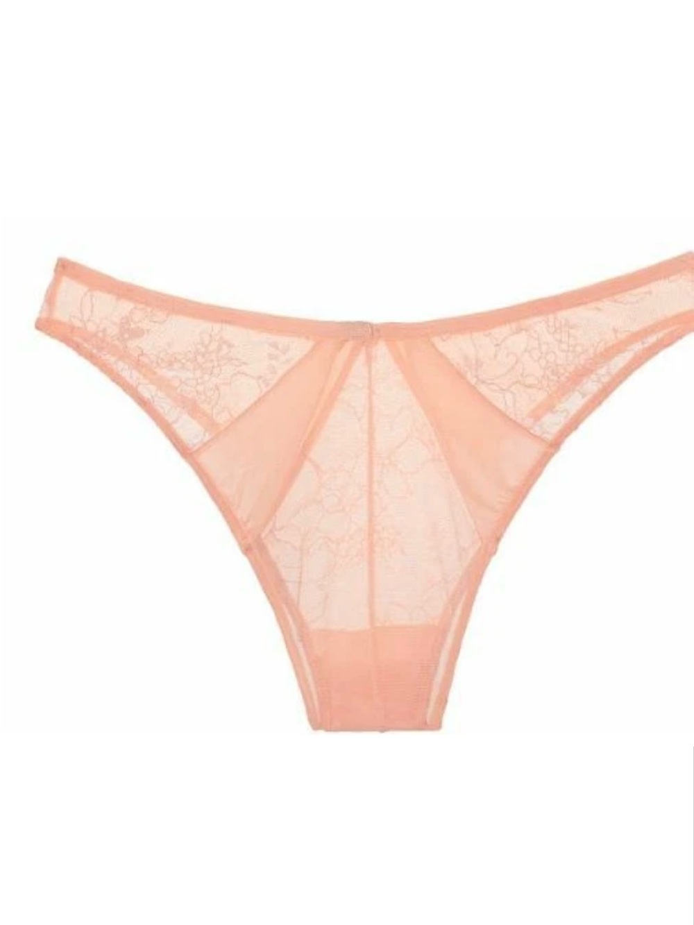 NWT Victoria’s Secret Brazilian lace peach panties L